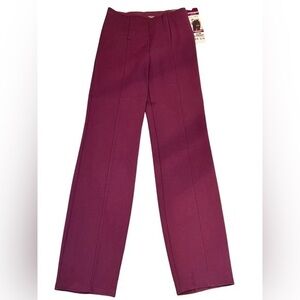 NWT Nygard Luxe Slims - Slim Straight Pants in Wine Burgundy - Size 4
